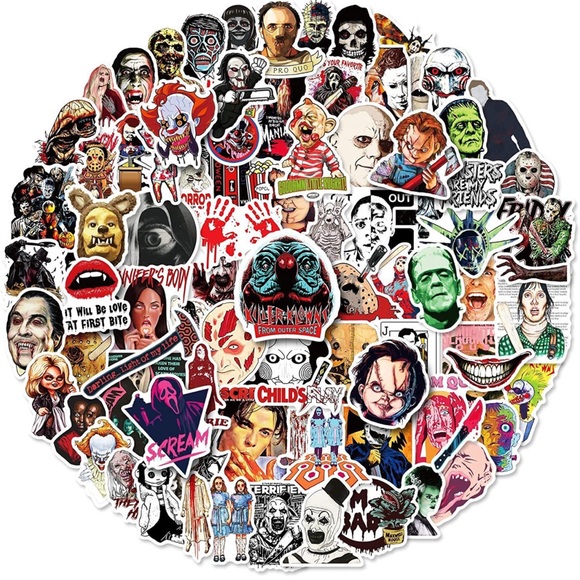🔪10 Horror Movie Vinyl Stickers - Mystery Bundle - Picture 1 of 10